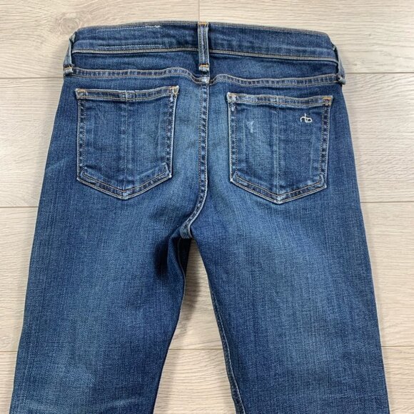 Rag & Bone Stiletto Boot Raw Hem Ankle Jeans in bishop - Picture 5 of 11